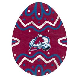 Fan Creations - Colorado Avalanche 12" Easter Egg Cutout Sign - Multicolor