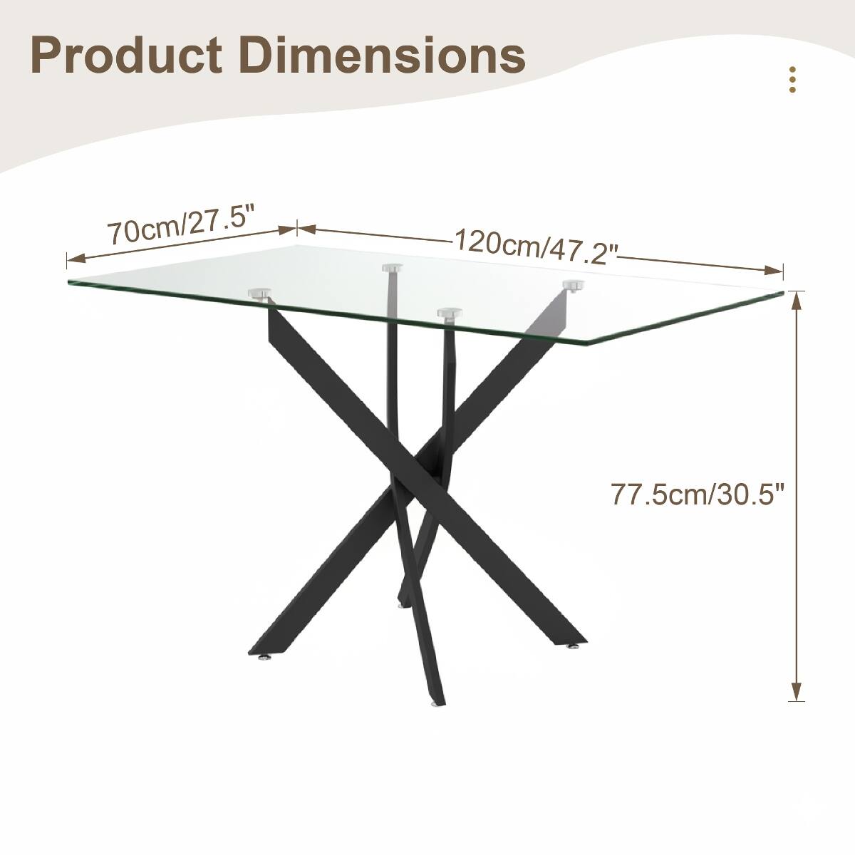Product Dimensions

70cm/27.5"
120cm/47.2"
77.5cm/30.5"