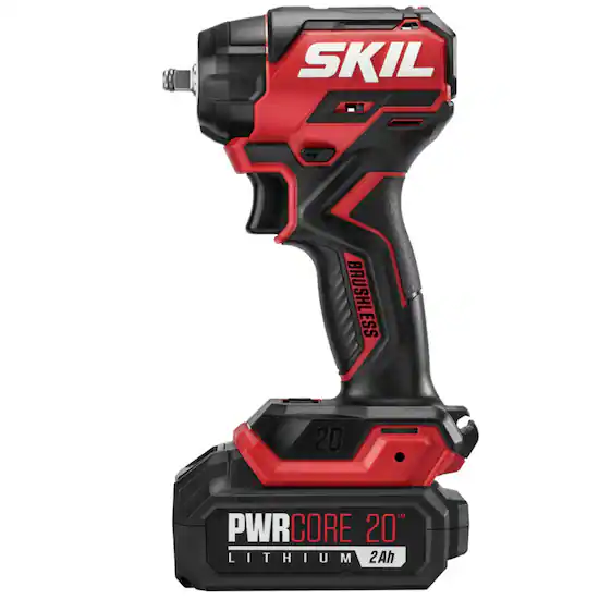 SKIL PWR CORE 20 Brushless 20V 3 8 IN. Compact Impact Wrench Kit Black Red IW6739B 10 Best Buy