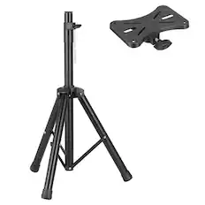 Front. Unique Bargains - PA Speaker Stands, Adjustable Height 28" to 55", DJ Tripod Stand with Mounting Bracket Universal - Black.