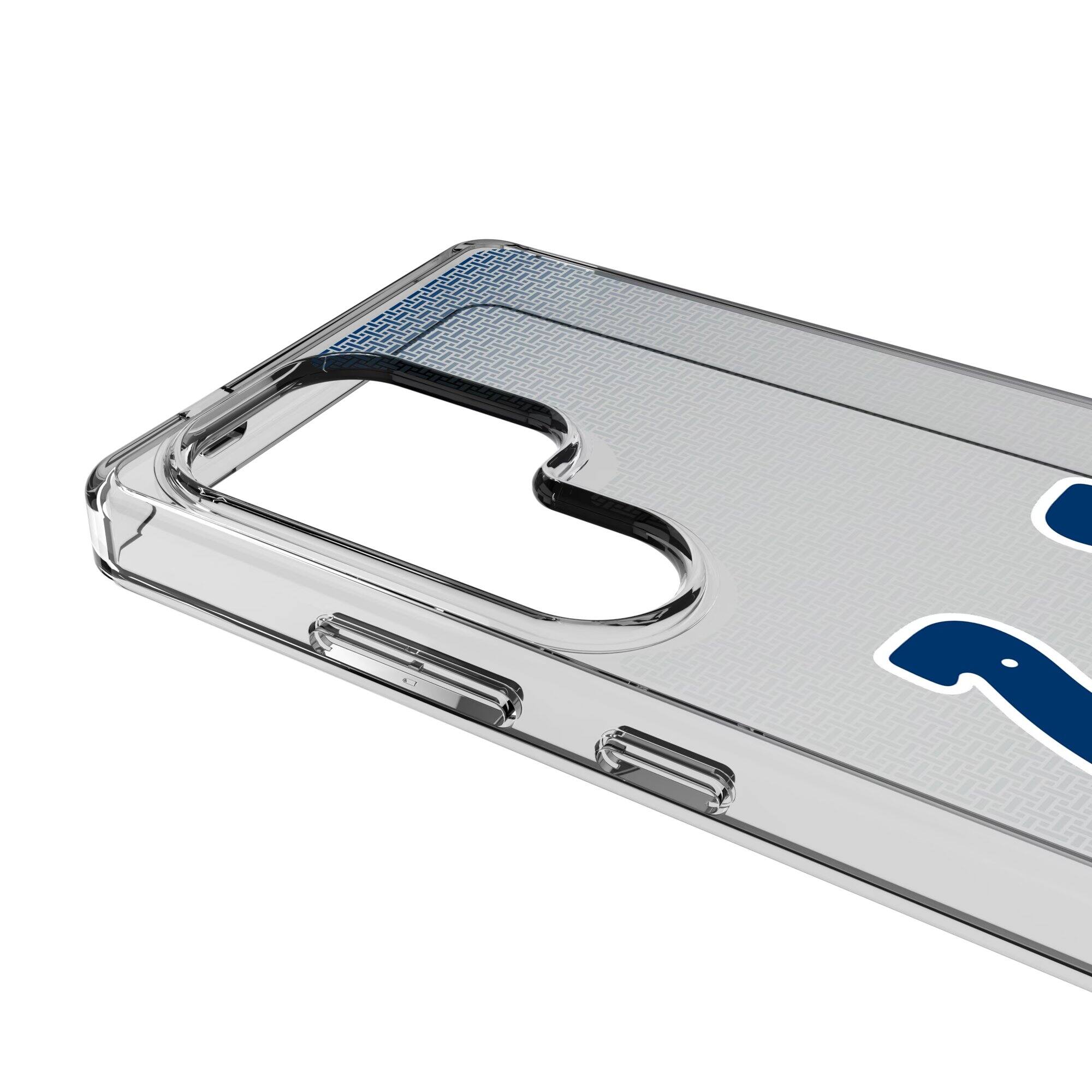 Alt View 2. Keyscaper - Indianapolis Colts Linen Logo Galaxy Clear Case - S22 - Multicolor.