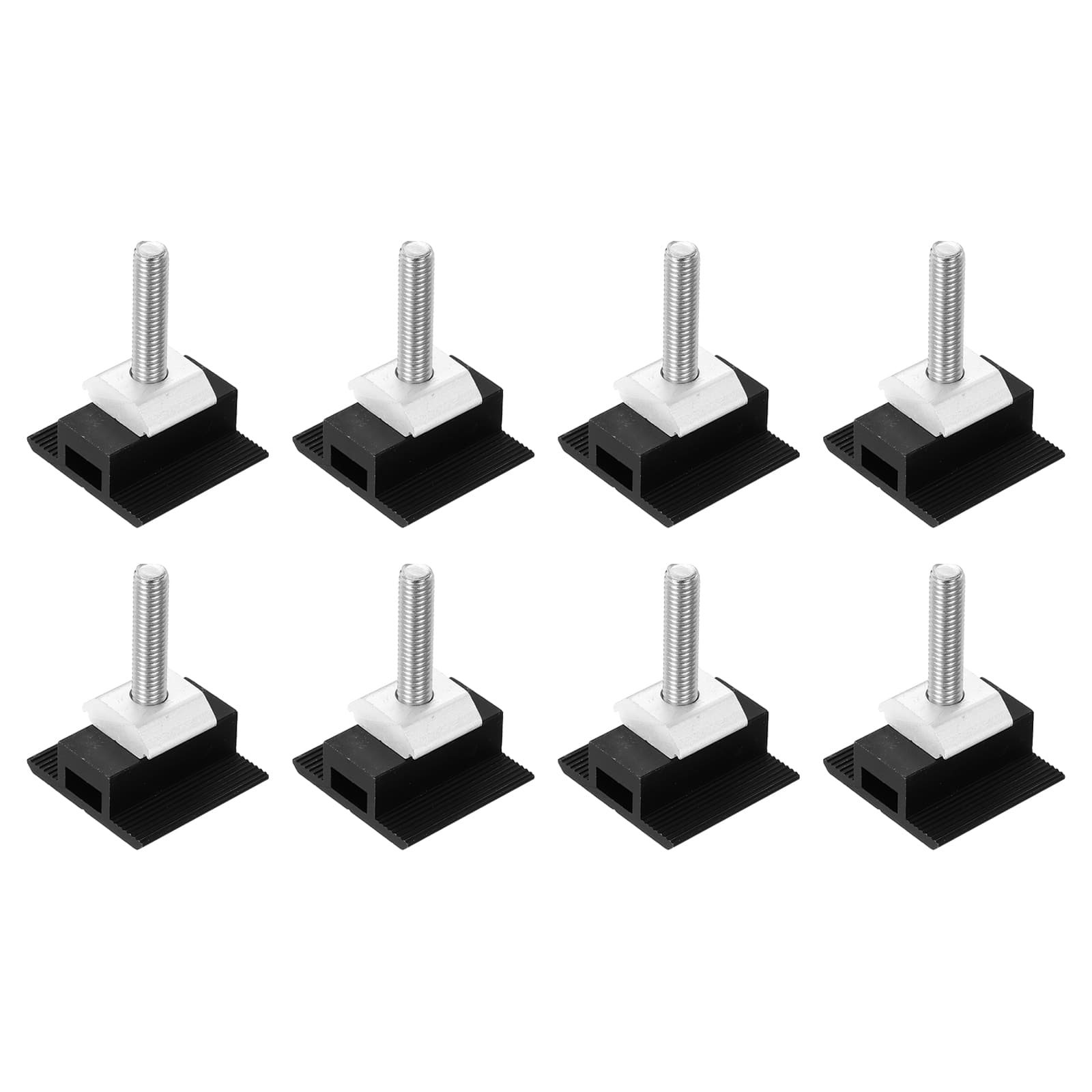 Unique Bargains - Adjustable Solar End Clamp Aluminum 40mm for Solar Panel Mount Bracket Roof Mounting System - Black