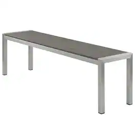 Outdoor Escape - Aluminum Outdoor Patio Bench With Sturdy Frame And Elegant Finish - Gray