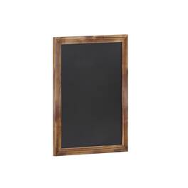 Emma + Oliver - Burke Framed Decorative Wall Hanging Chalkboard with Magnetic Surface and Eraser for Weddings, Parties, Showers and More - Torched Brown