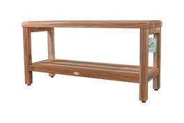EcoDecors - Eleganto 36 Inch Natural Color Waterproof Teak Wood Shower Bench - EarthyTeak