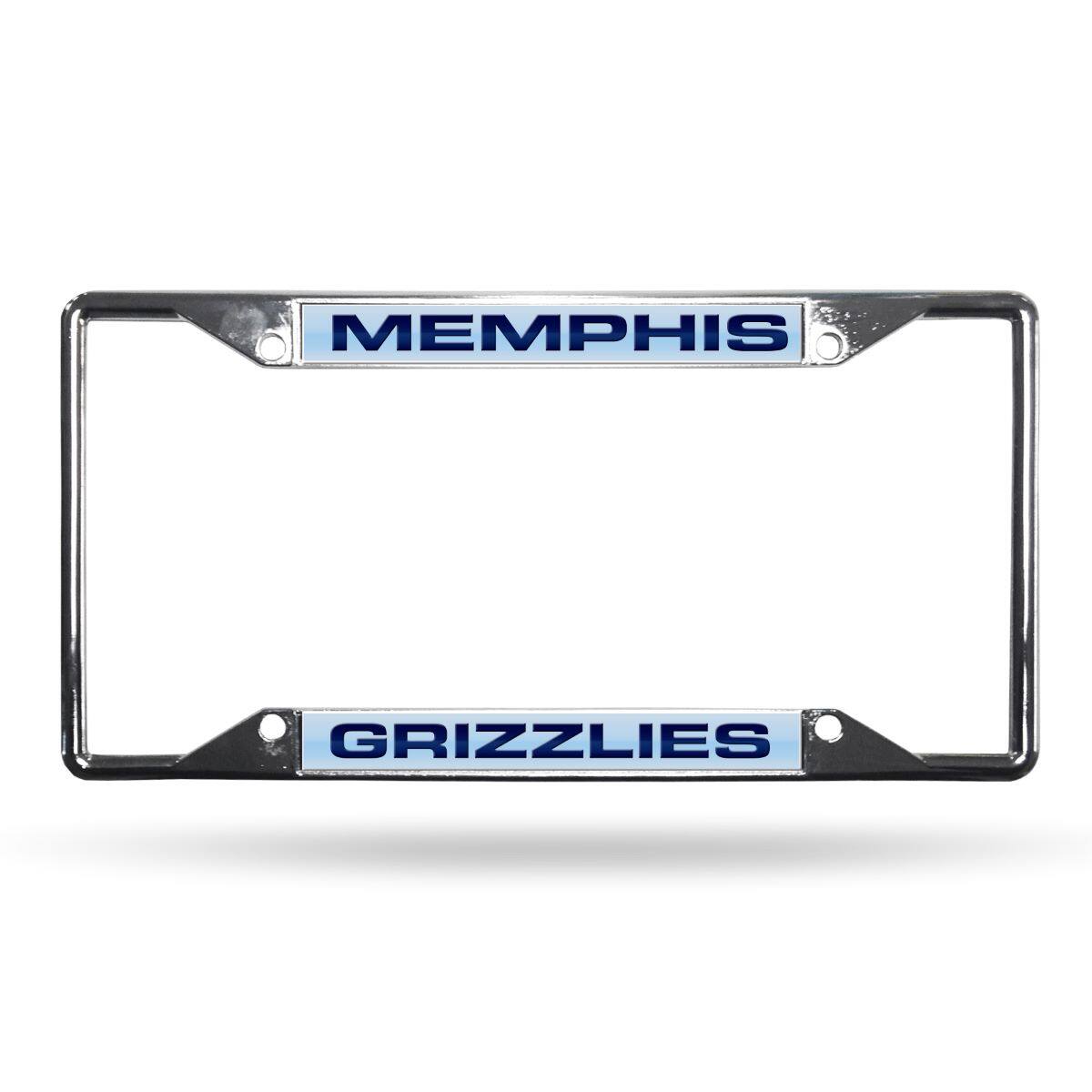 Memphis Grizzlies Basketball EZ View Chrome Metal Laser Cut License Plate Frame