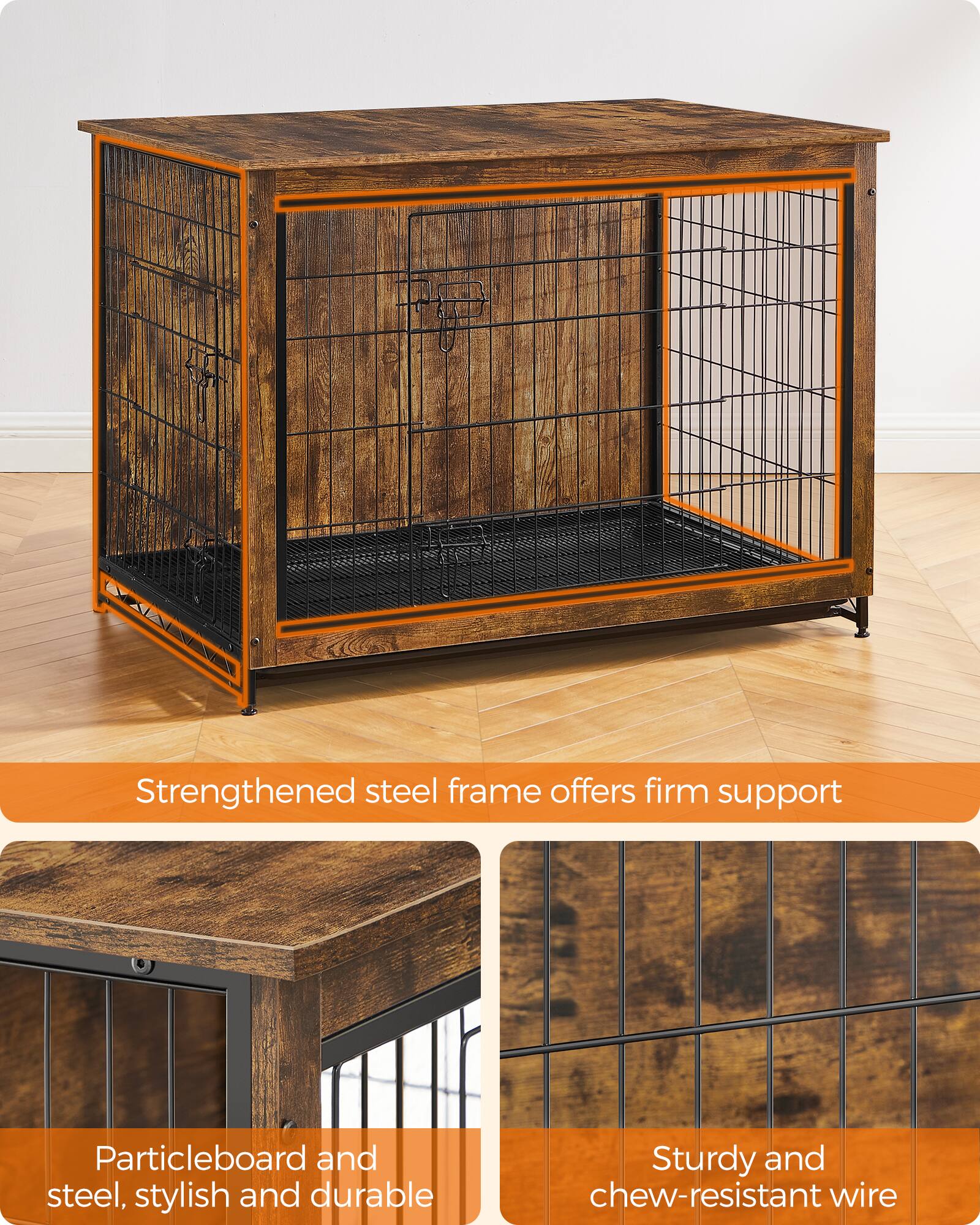 Songmics Home Dog Crate Furniture, 44.1