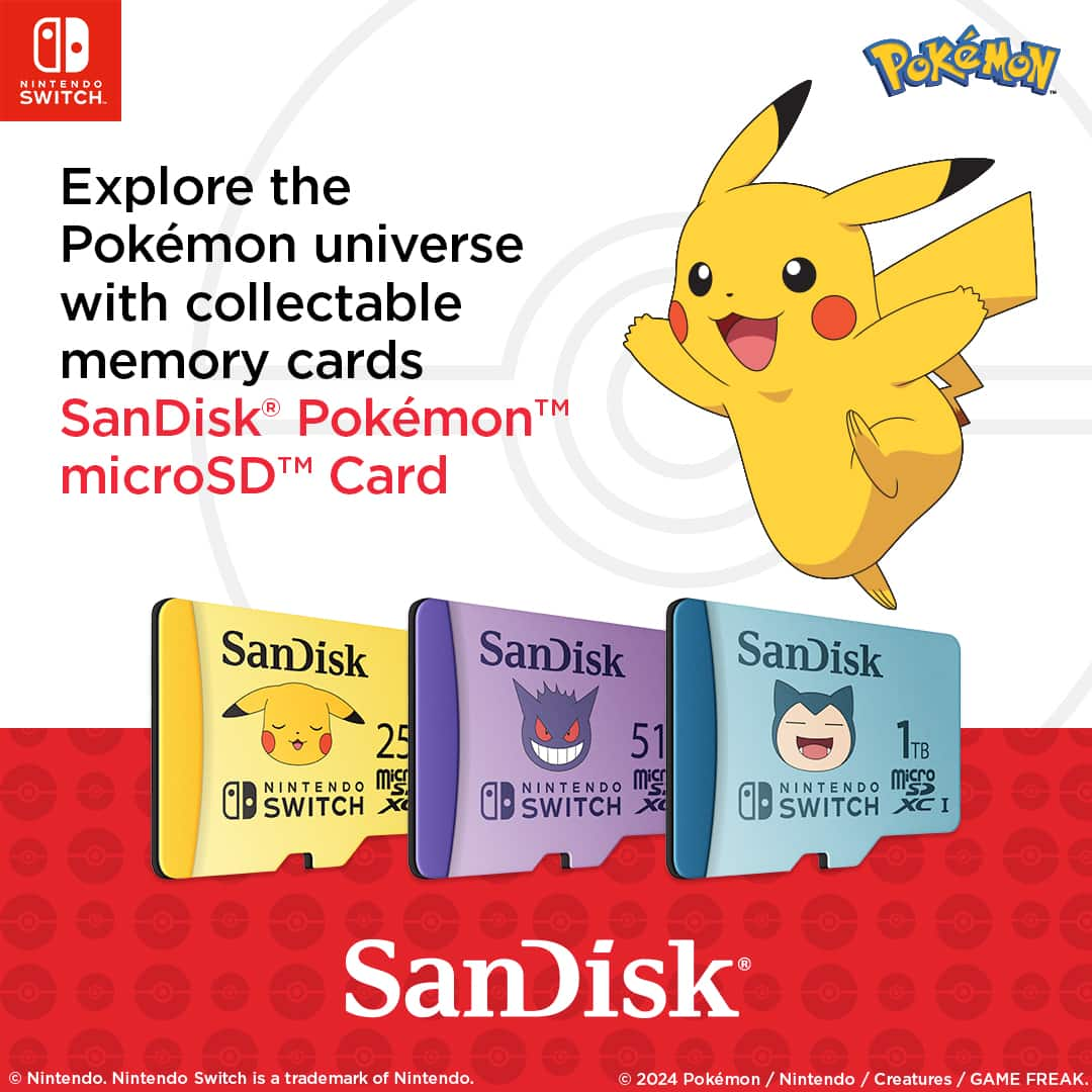 SanDisk 1TB microSDXC UHS-I for Nintendo Switch Pokémon SDSQXAO-1T00-GN6ZK  - Best Buy