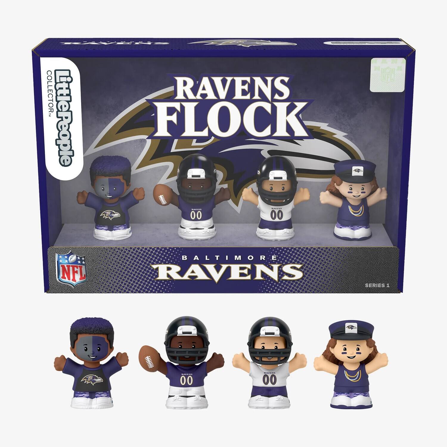 Fisher Price - Little People Collector: x NFL Baltimore Ravens 4-Pack, Special Edition - COLLECTABLES