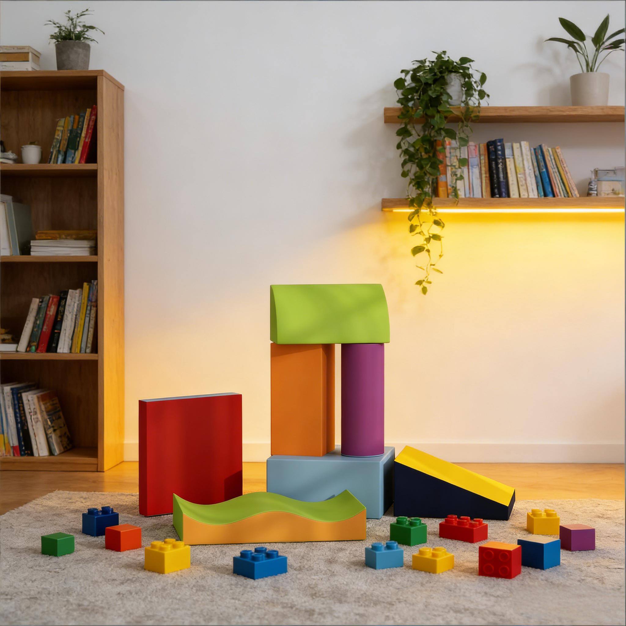 Siljoy - 7‑Piece Soft Foam Climb & Crawl Set, PU/EPE Blocks, for Toddlers 1‑3, Easy‑Clean, Ramp, Wave, Cylinder - Multicolor price history on PriceWatchPro