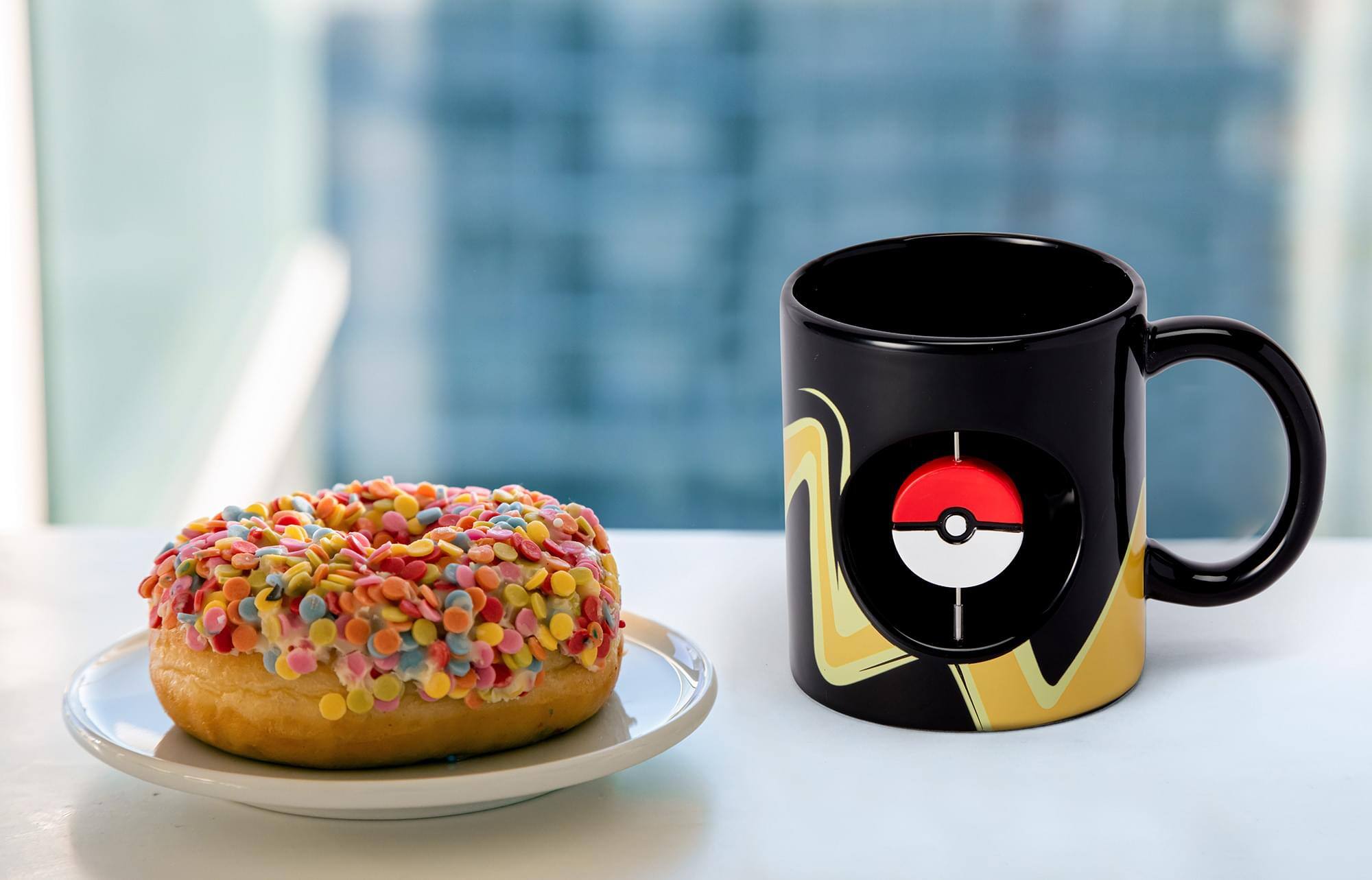 Alt View 4. Pokémon - Pokemon Pikachu & Pokeball Spinner Ceramic Mug - 16.9-Ounces Black - Black.