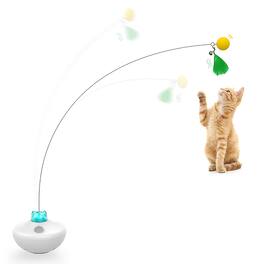 PawsPik - Interactive Rechargeable Exercise Tumbler Cat Toy - White