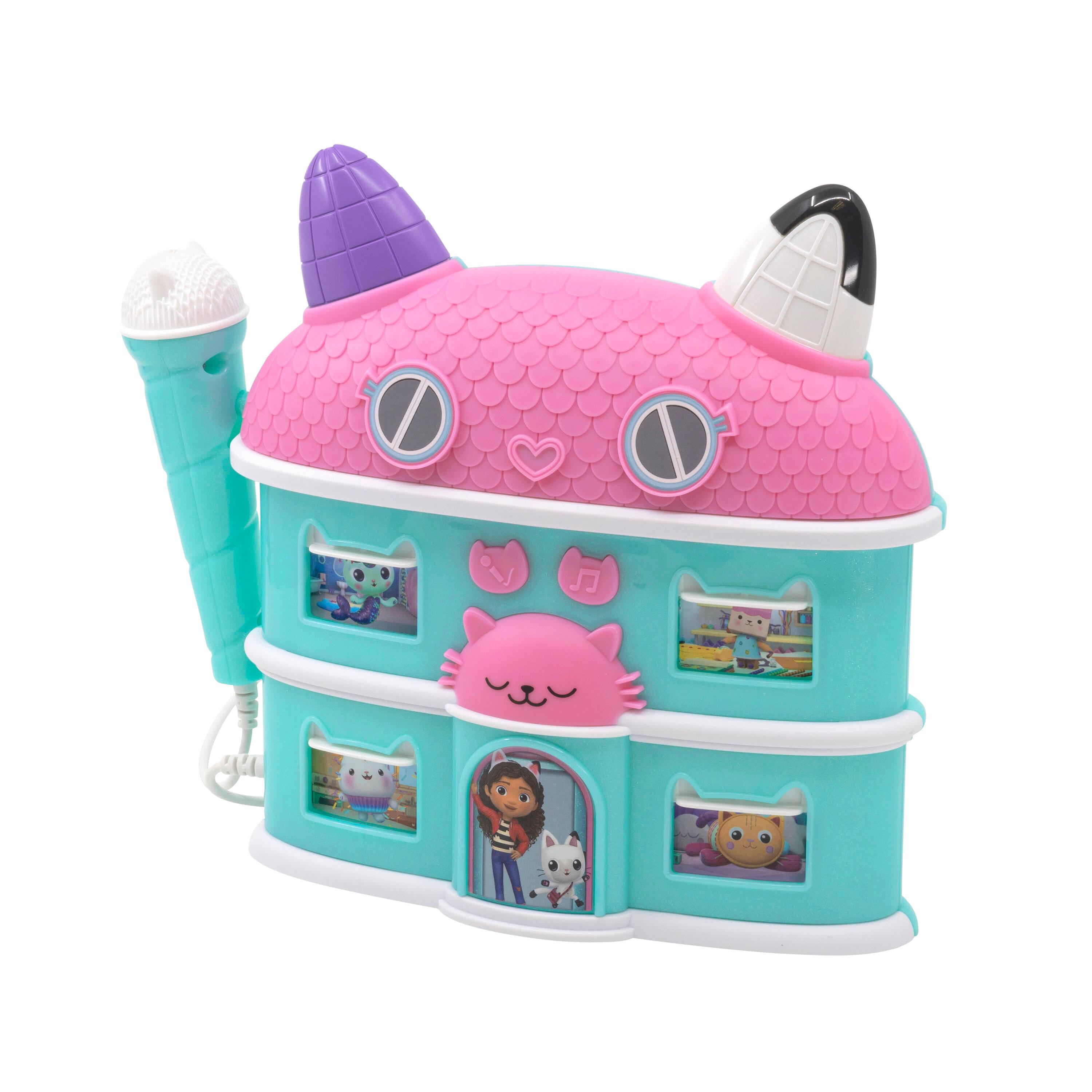 Angle. eKids - eKids Gabbys Dollhouse Karaoke Boombox with Microphone for Kids - Multicolor.