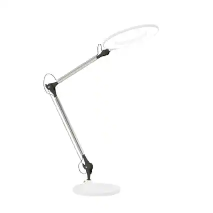 Front. Home Collection - Architect Desk Lamp – Dimmable LED Ring Light for Reading, Crafts, Drawing & Workspaces.