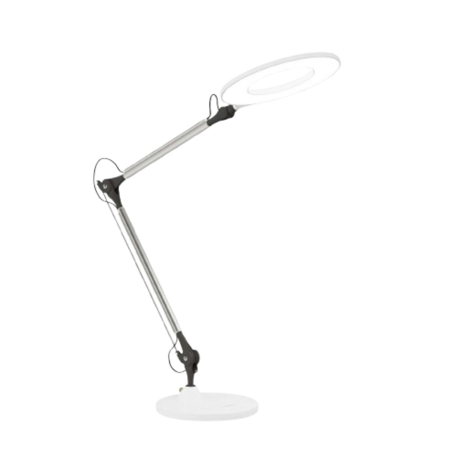 Front. Home Collection - Architect Desk Lamp – Dimmable LED Ring Light for Reading, Crafts, Drawing & Workspaces.