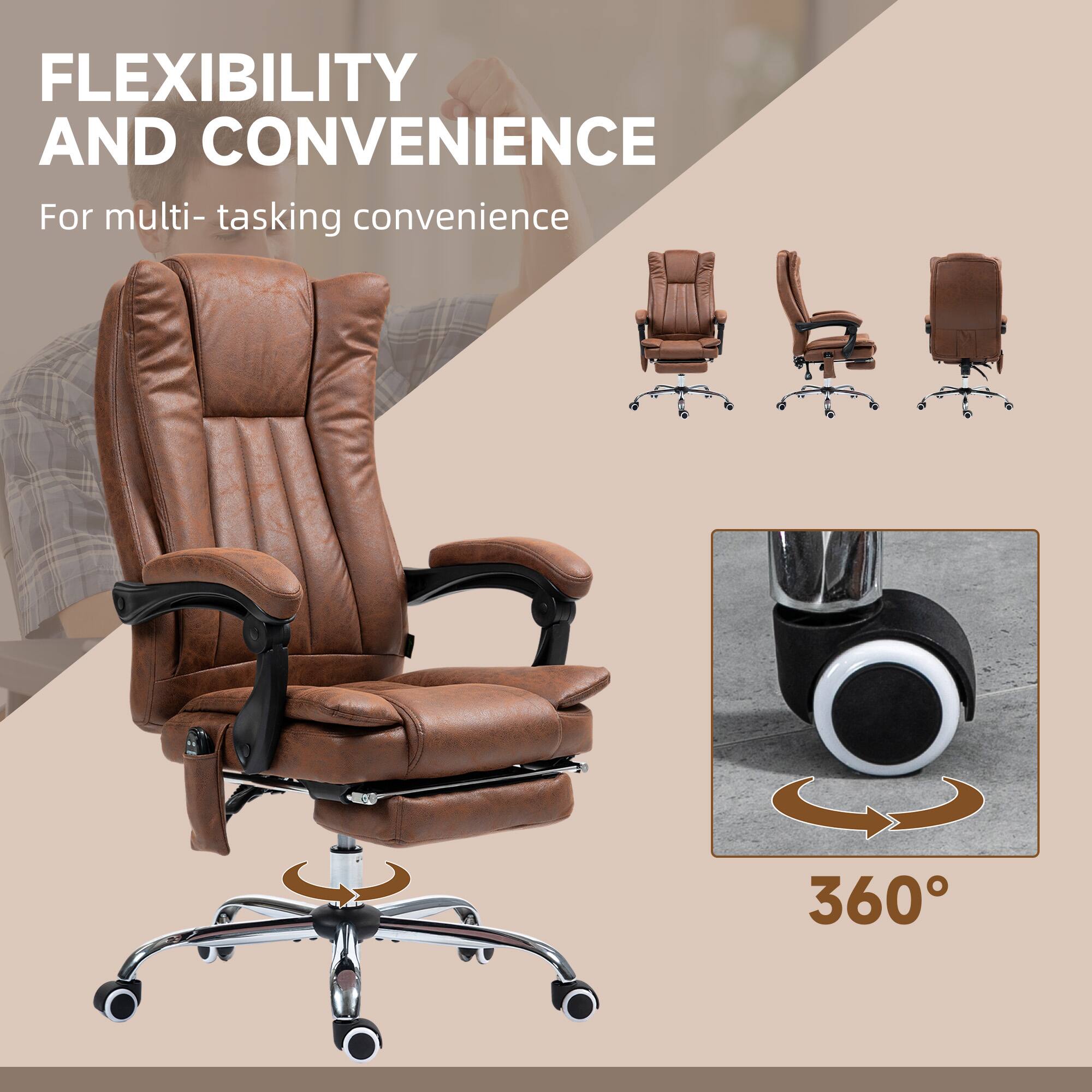 FLEXIBILITY AND CONVENIENCE
For multi-tasking convenience
360°
