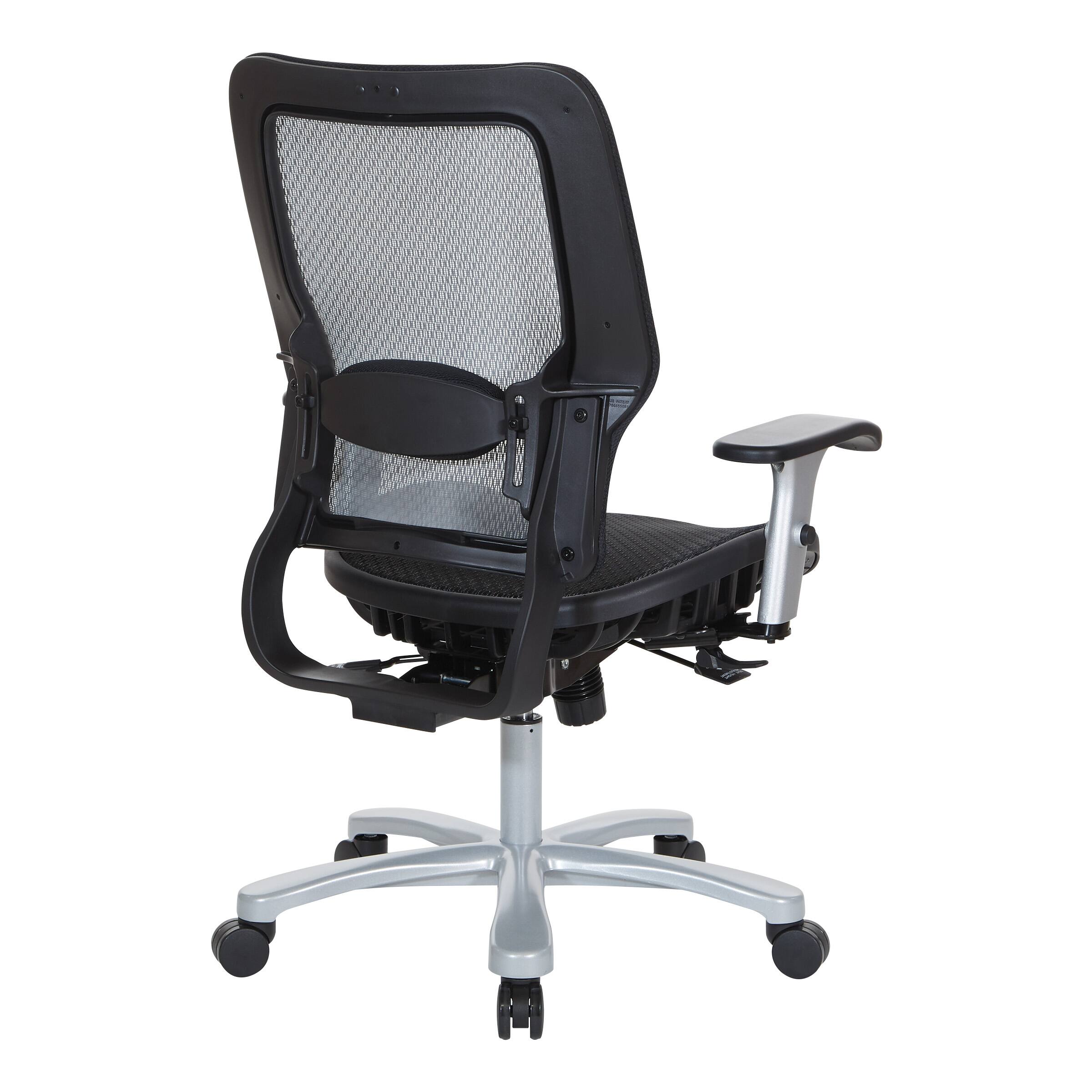 Back. Office Star Products - Air Grid Seat/Back Big & Tall Chair - Black.