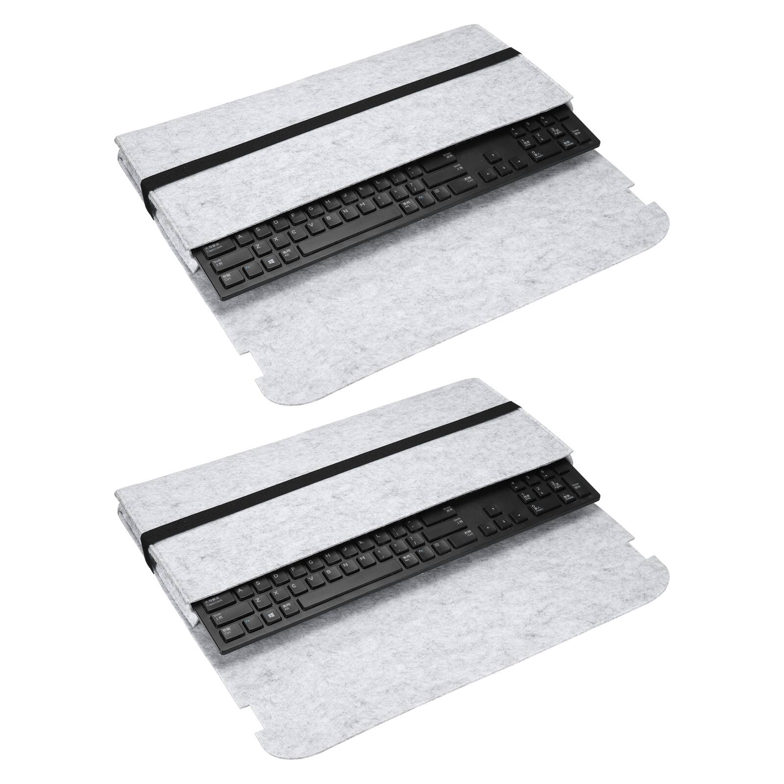 Front. Unique Bargains - 2pcs 104 Keys Keyboard Case Sleeve (17.7x7.1x1.8 Inch) Dustproof Waterproof Carrying Case for Mechanical Keyboards - Gray.