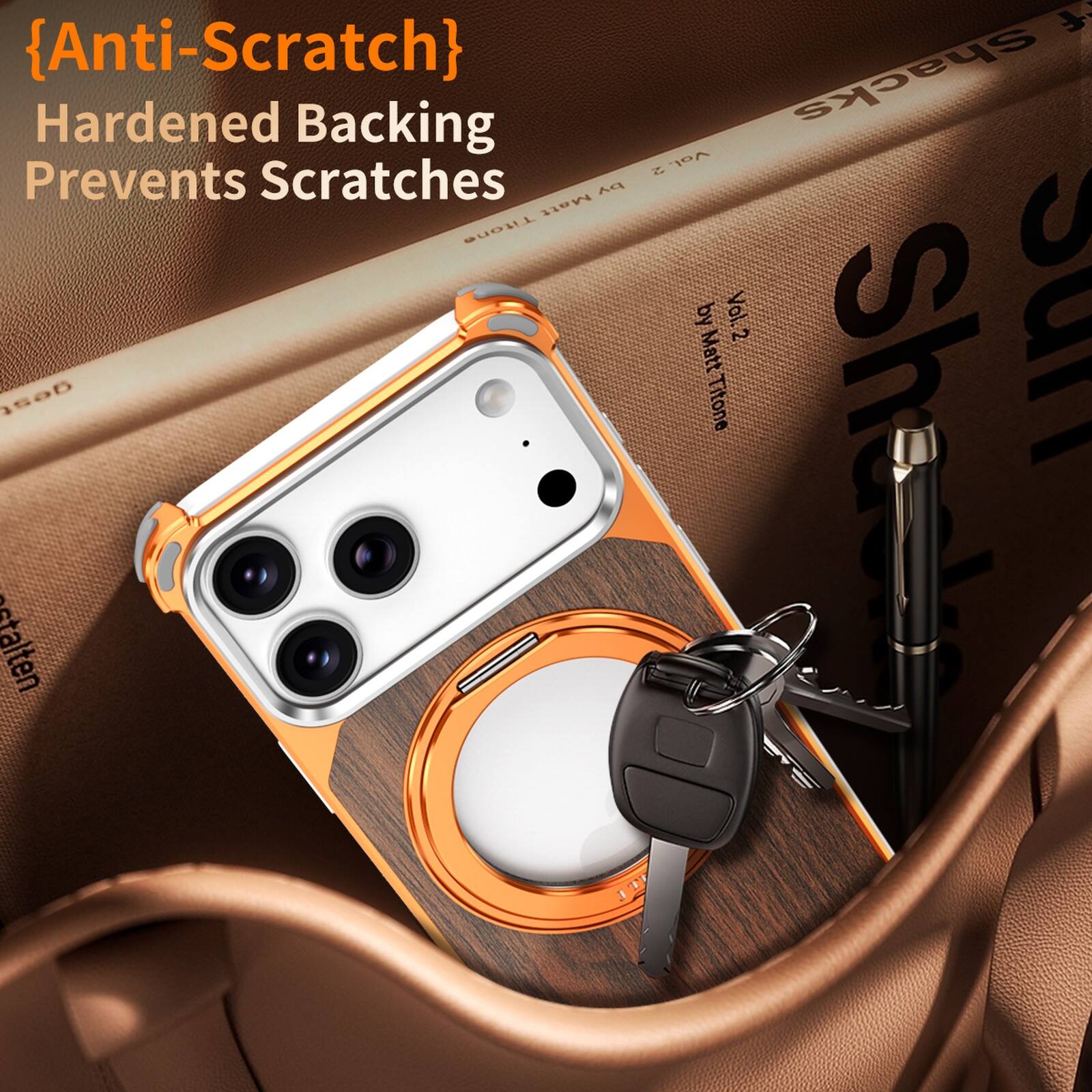 {Anti-Scratch} Hardened Backing Prevents Scratches