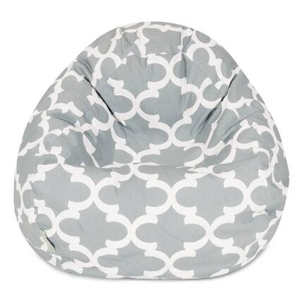 Front. Majestic Home - Small Bean Bag Trellis Gray - Gray.