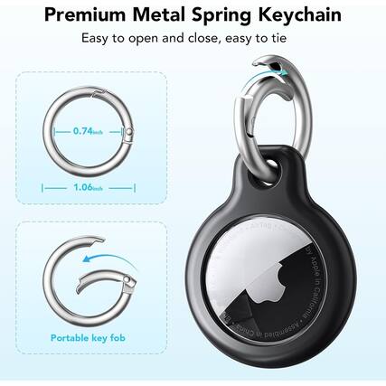 Premium Metal Spring Keychain
Easy to open and close, easy to tie
0.74 inch
1.06 inch
Portable key fob
Wideband • AirTag • Designed by Ultra Apple LE in California
Assembled in China