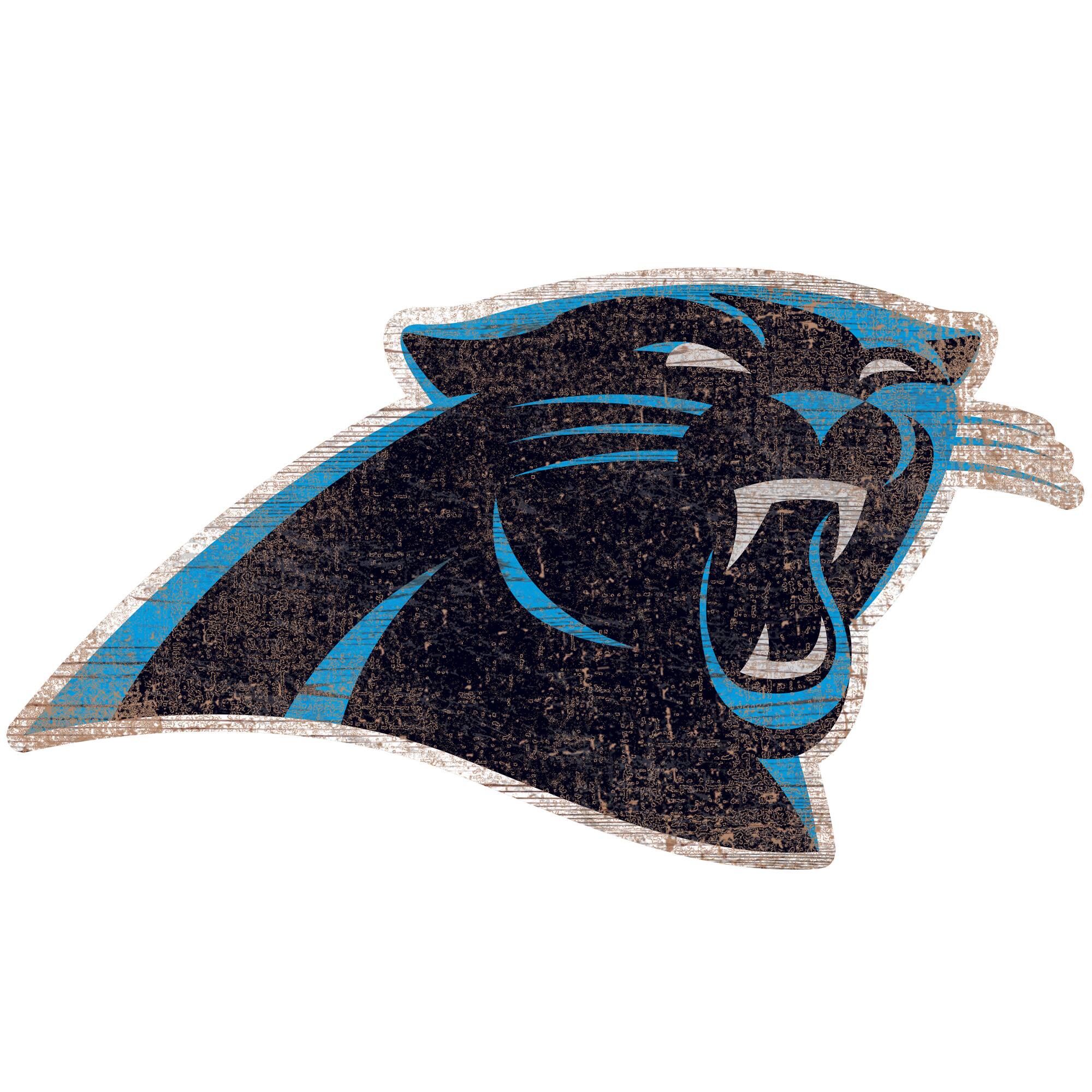 Carolina Panthers Distressed Logo Cutout Sign