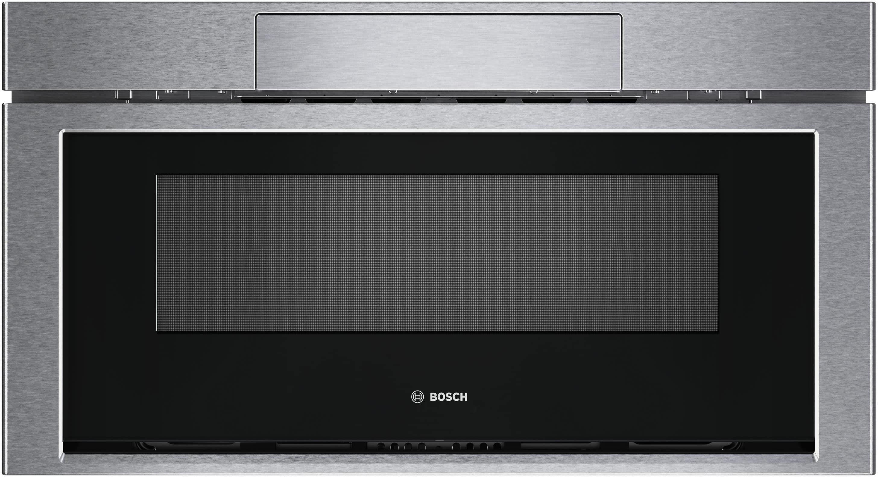 Front. Bosch - 800 Series 1.2 Cu. Ft. Built-In Drawer Smart Microwave with Sensor Cooking - Stainless Steel.
