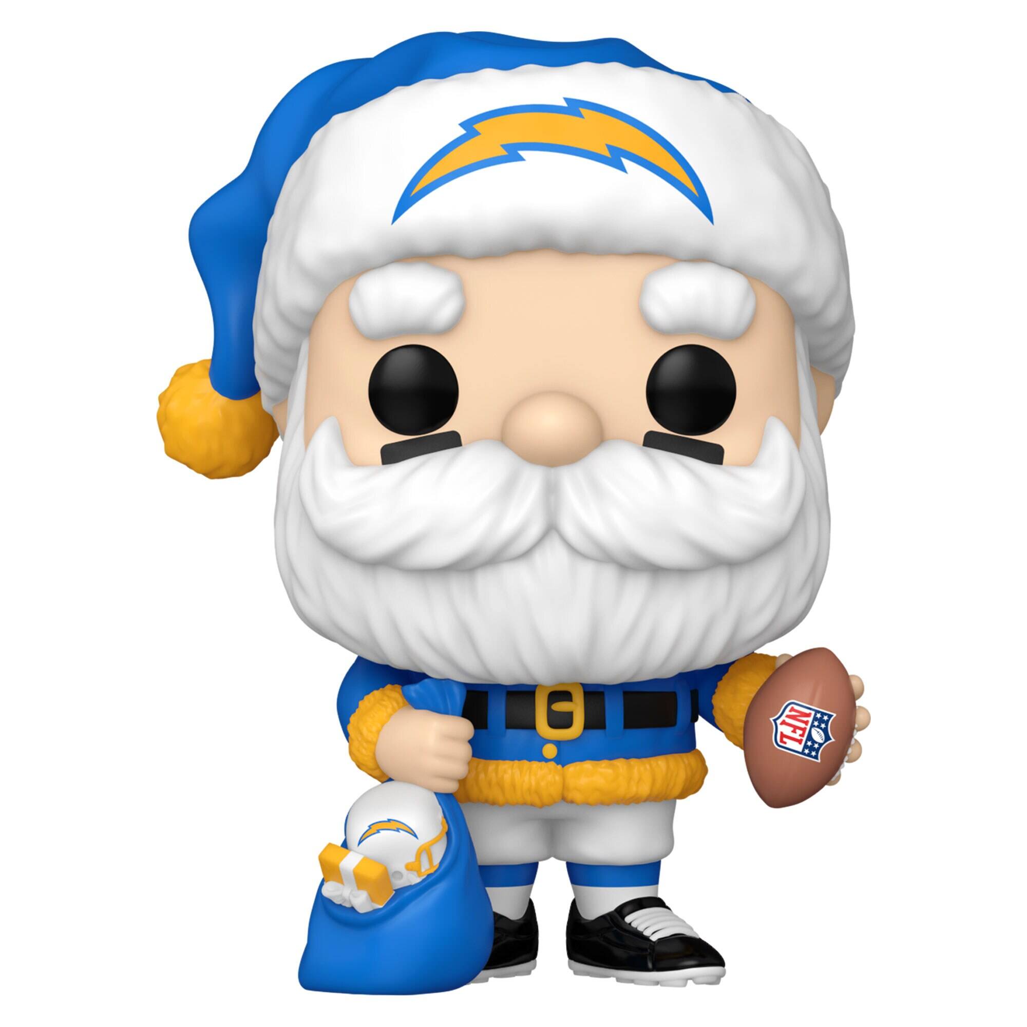 Alt View 2. Funko - Los Angeles Chargers Santa Funko Pop! 2024 Exclusive Vinyl Figure - Multicolor.