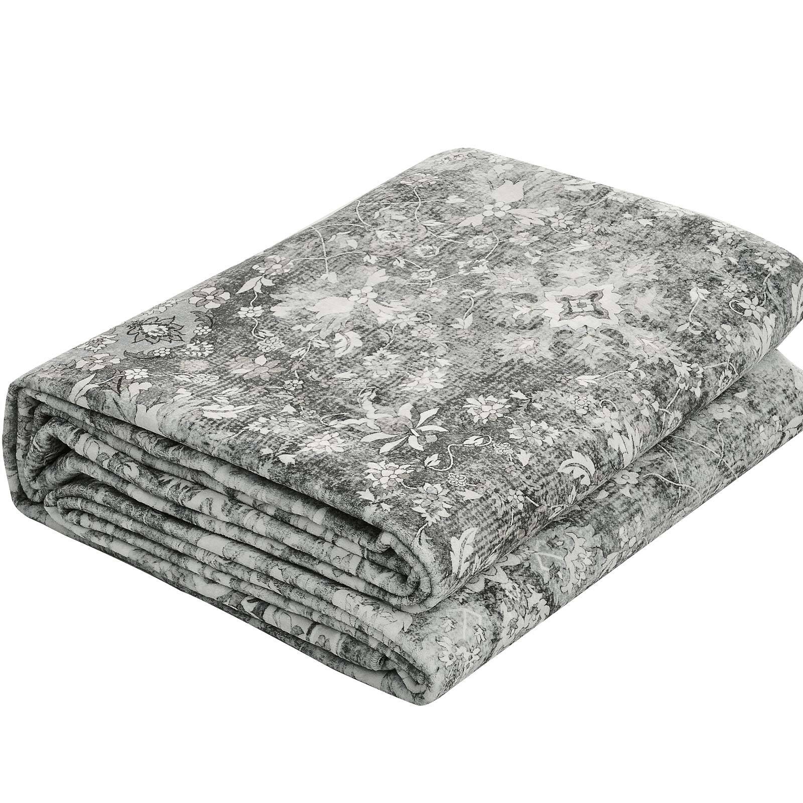 Alt View 5. VEVOR - Area Rug, 8 x 10 ft Large Washable Rug, Non-Slip and Tear-Resistant Soft Carpet, Pet & Child Friendly Vintage Area Rugs - Gray.