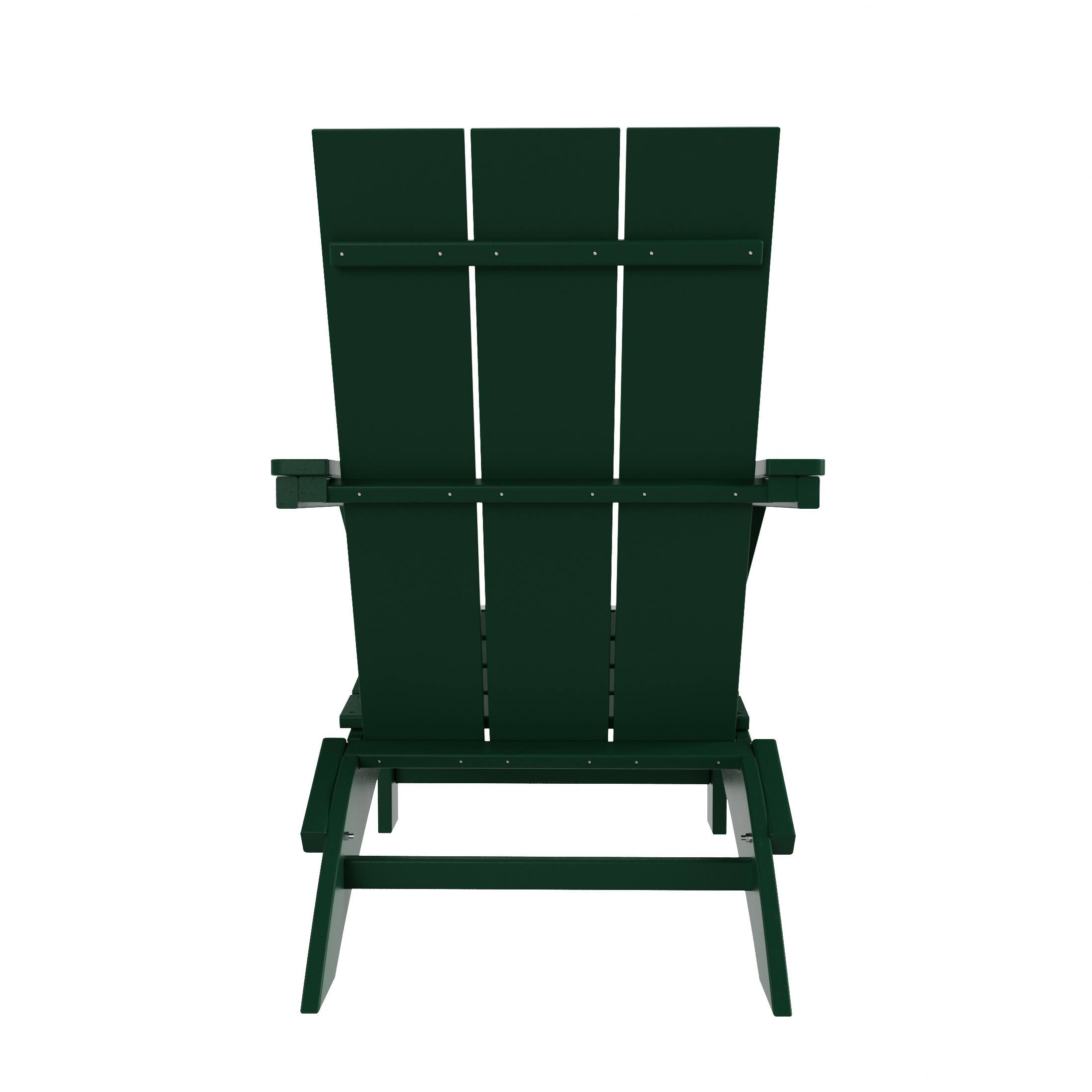 Alt View 2. WestinTrends - WestinTrends Ashore Outdoor HDPE Modern Folding Adirondack Chair - Dark Green.