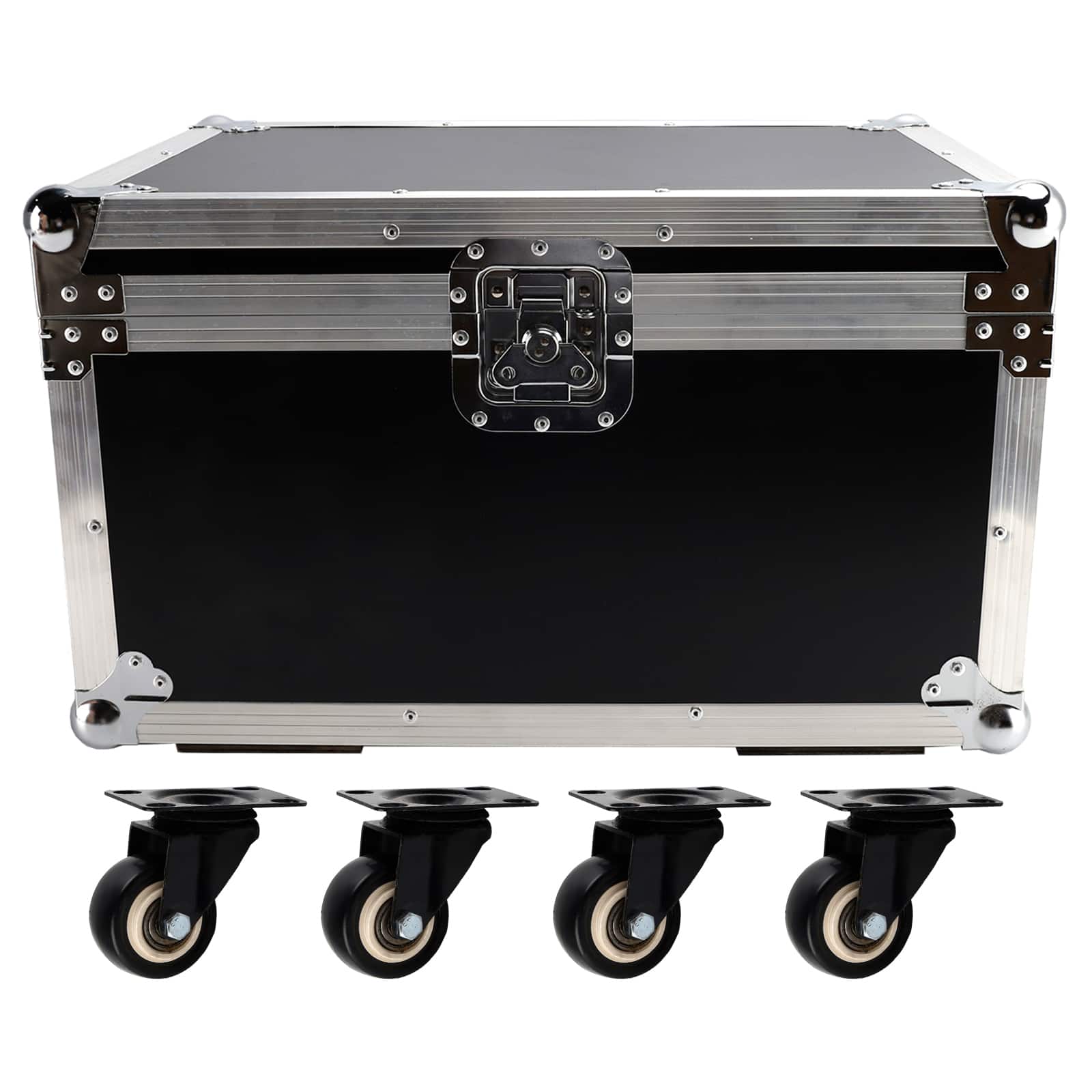 Topteng - Aluminum Flight Case With Wheels for Moving Head Stage Light - Heavy-Duty Hard Transport Case with Shockproof Foam