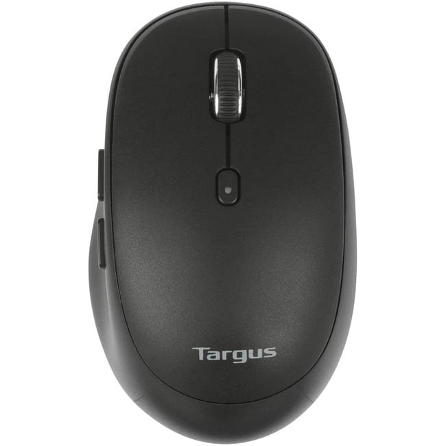 Targus - Midsize Comfort Multi-Device Antimicrobial Wireless Mouse - Mid Size Mouse - Optical - Wireless - Bluetooth/Radio - Wireless - Black
