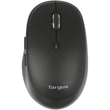 Front. Targus - Targus Midsize Comfort Multi-Device Antimicrobial Wireless Mouse - Mid Size Mouse - Optical - Wireless - Bluetooth/Radio - Black.
