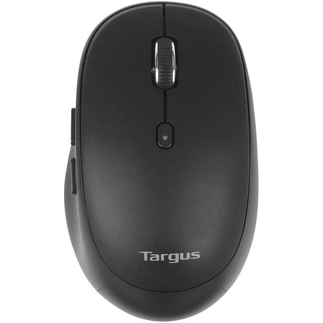 Front. Targus - Targus Midsize Comfort Multi-Device Antimicrobial Wireless Mouse - Mid Size Mouse - Optical - Wireless - Bluetooth/Radio - Black.
