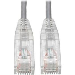 Tripp Lite - Cat6 UTP Patch Cable (RJ45) - M/M, Gigabit, Snagless, Molded, Slim, Gray, 8 in.