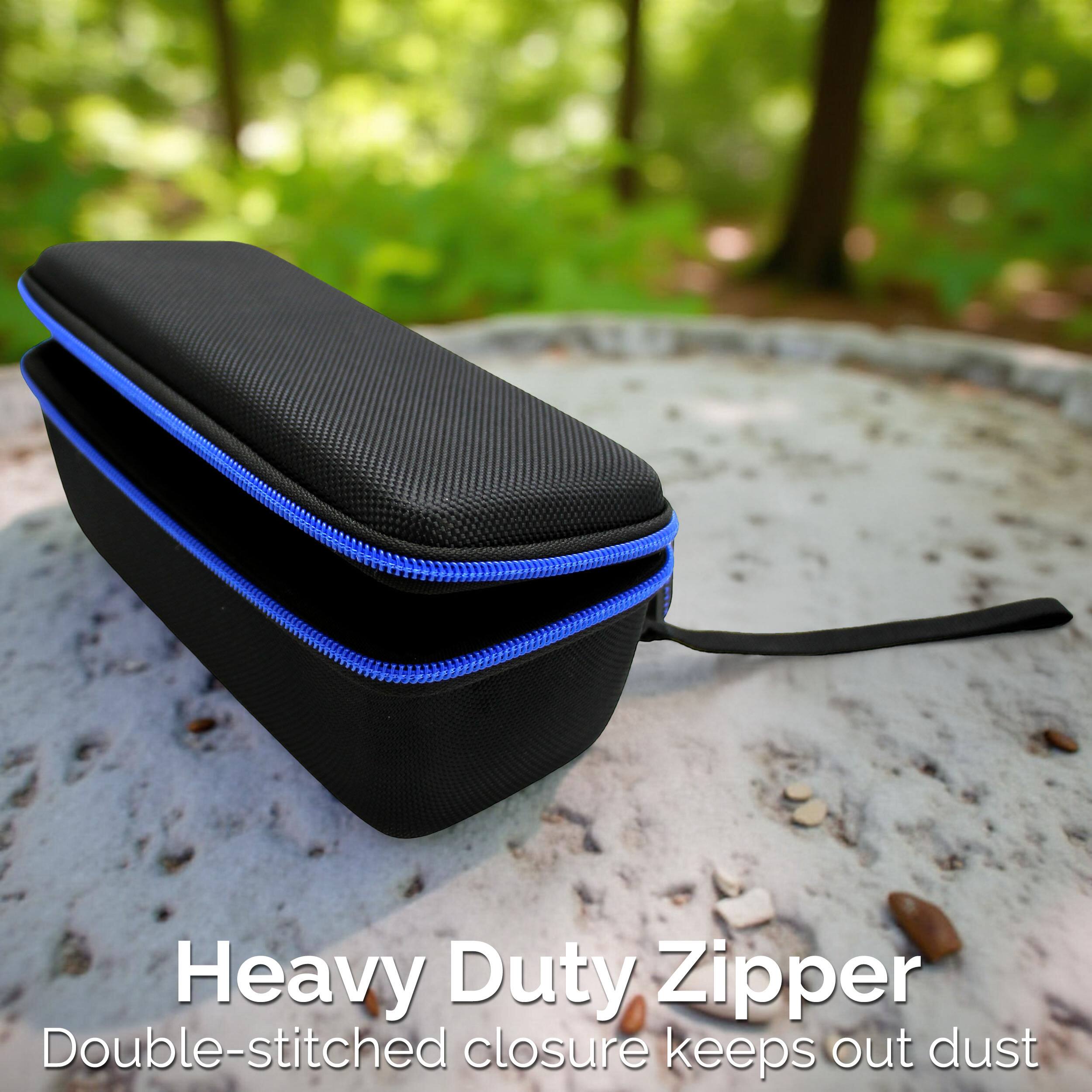 Heavy Duty Zipper  
Double-stitched closure keeps out dust