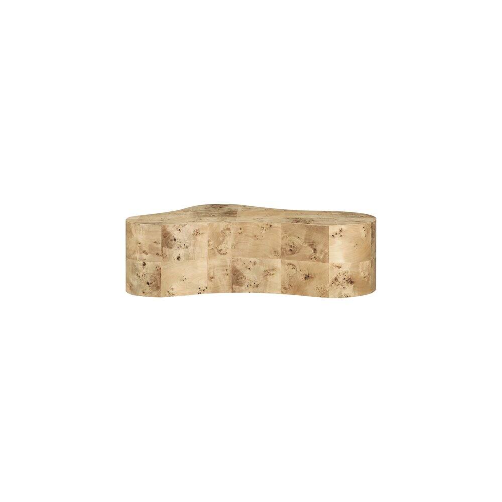 Alt View 1. Meridian Furniture - Zaire Natural Burl Wood Coffee Table - Brown.