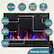 The image features a fireplace with a remote control, and it has several labels explaining its features. The fireplace is a 1500W 5120 BTU unit that can warm up to 400 sq.ft room. It has a timer that can be set for 0.5-8 hours. The fireplace offers five flame colors and five brightness settings, allowing users to adjust the appearance of the fire. Additionally, the fireplace can be set to a temperature of 60F-90F, providing customizable heating options. The fireplace also has a crystal decoration feature, enhancing its aesthetic appeal. Finally, the remote control allows users to easily operate the fireplace from a distance.