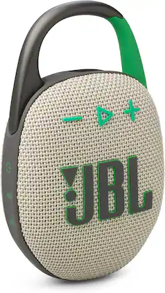 Clip 5 - Ultra-Portable, Waterproof & Dustproof Bluetooth Speaker, Big JBL Pro Sound with Punchy bass, (Sand)