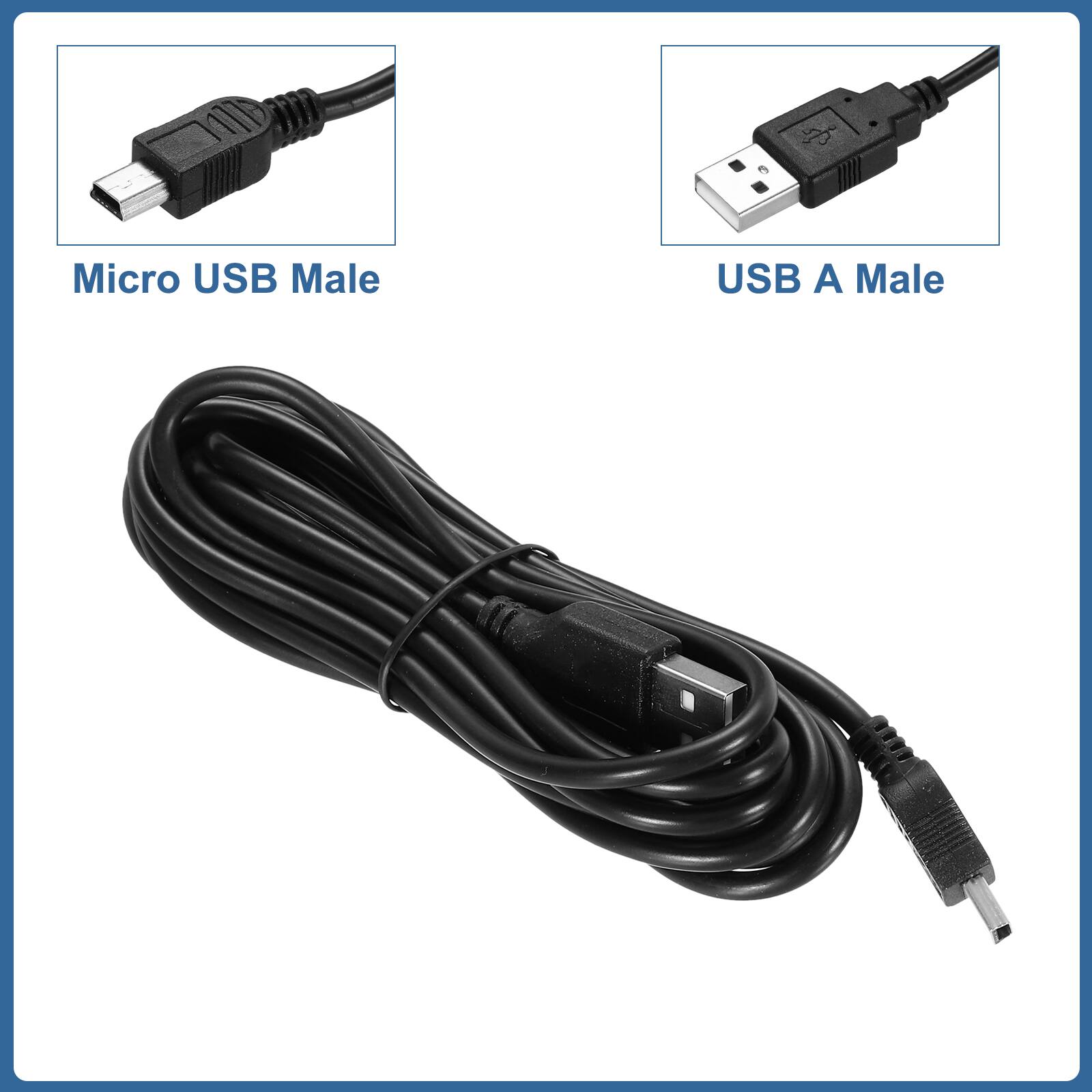 Micro USB Male  
USB A Male