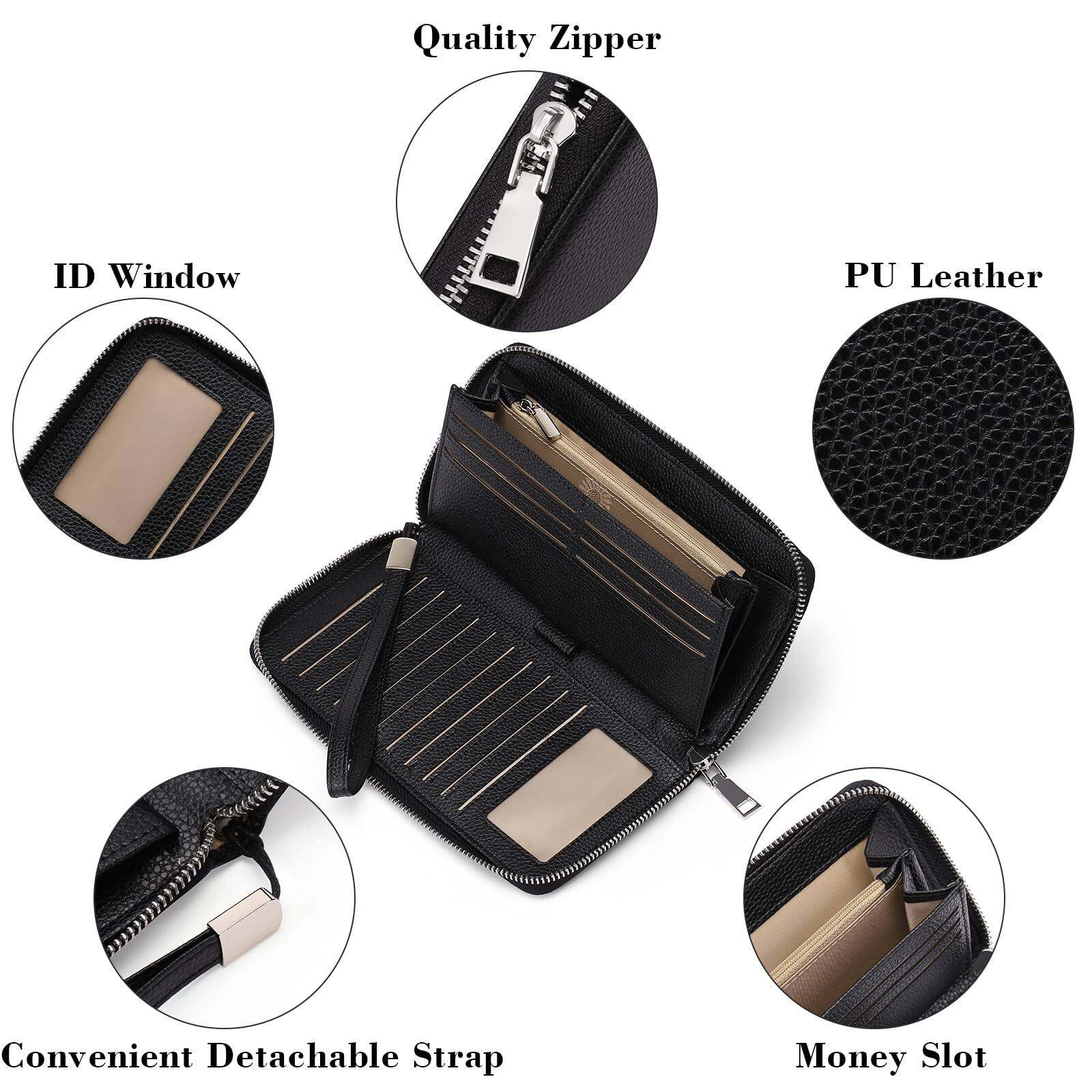 - Quality Zipper
- ID Window
- PU Leather
- Convenient Detachable Strap
- Money Slot