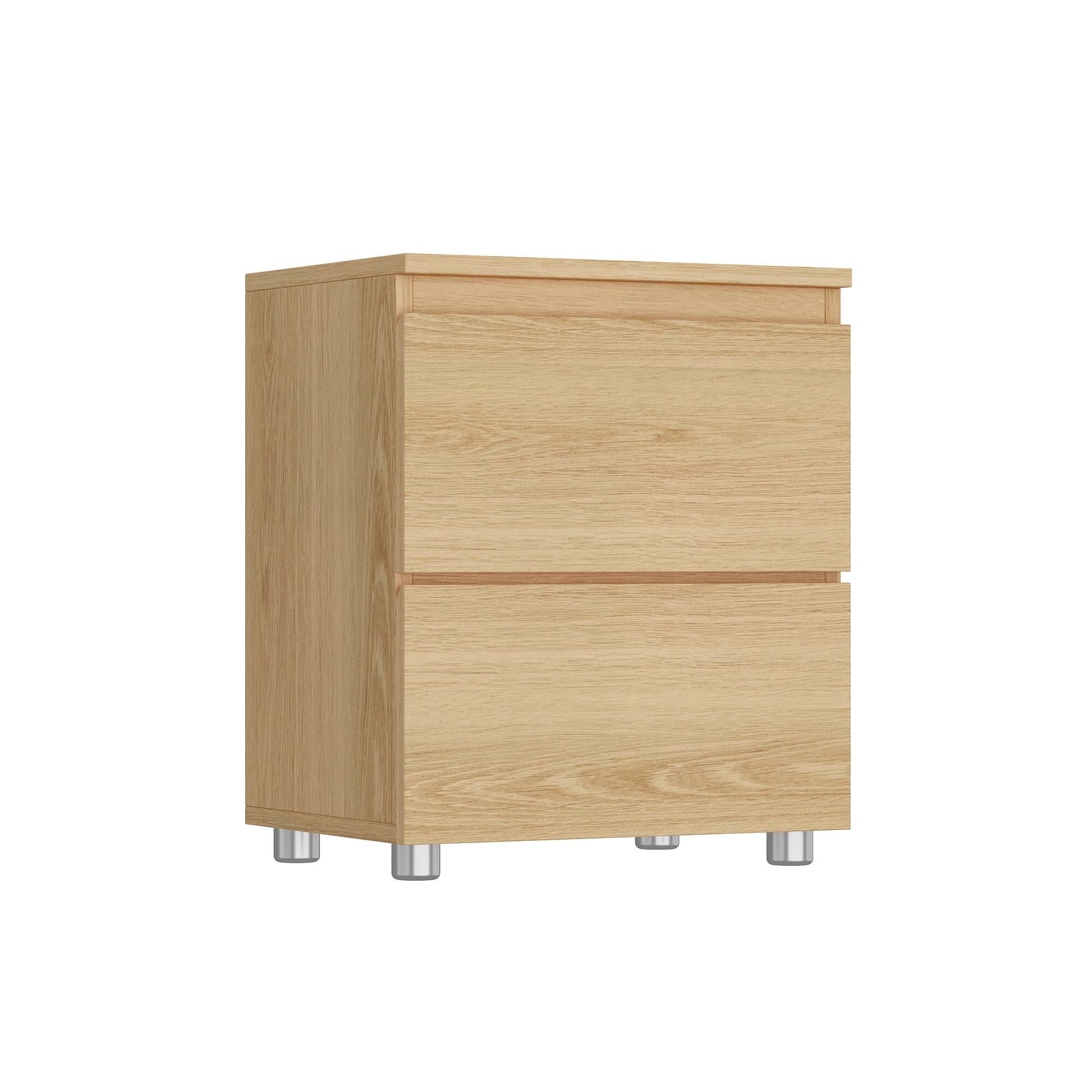 Angle. FUFU & GAGA - FUFU&GAGA 2 - Drawer Nightstand: Minimalist Bedroom Storage Solution - Wooden.