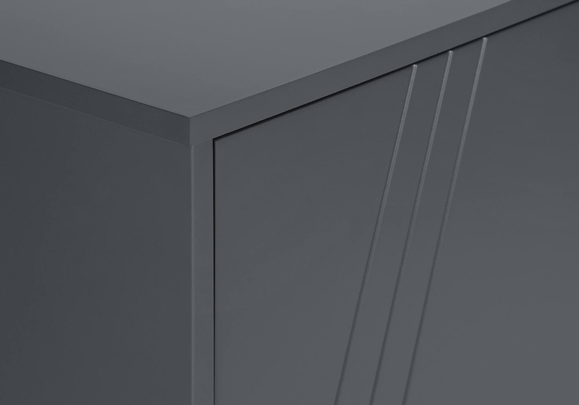 Alt View 5. Spaco - Spaco 60" Modern TV Stand, Laminate Media Console with Storage Cabinet, Metal Frame for Living Room, Bedroom - Grey.