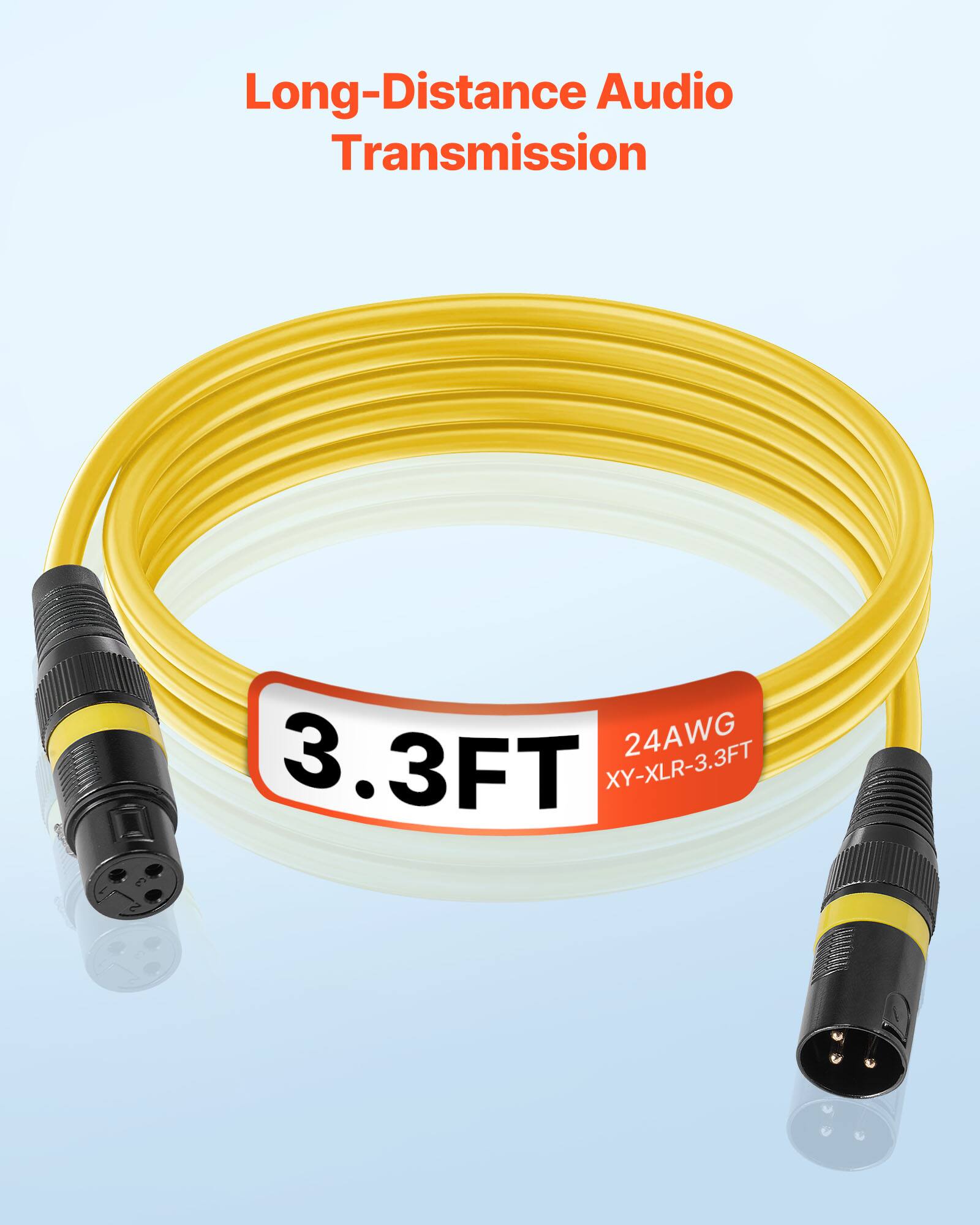 Long-Distance Audio Transmission  
24AWG 3.3FT  
XY-XLR-3.3FT