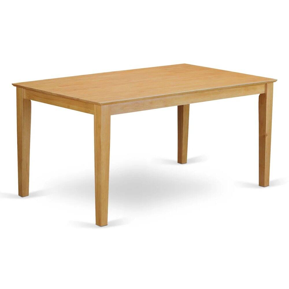 Angle. East West Furniture - 5 Piece Dining Room Furniture Set Includes a Rectangle Dining Table and 4 Dark Khaki Linen Fabric Upholstered Parson - Oak.