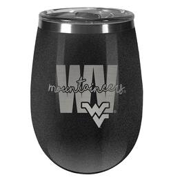 Great American Products - West Virginia Mountaineers 10oz. Onyx Wine Tumbler - Multicolor