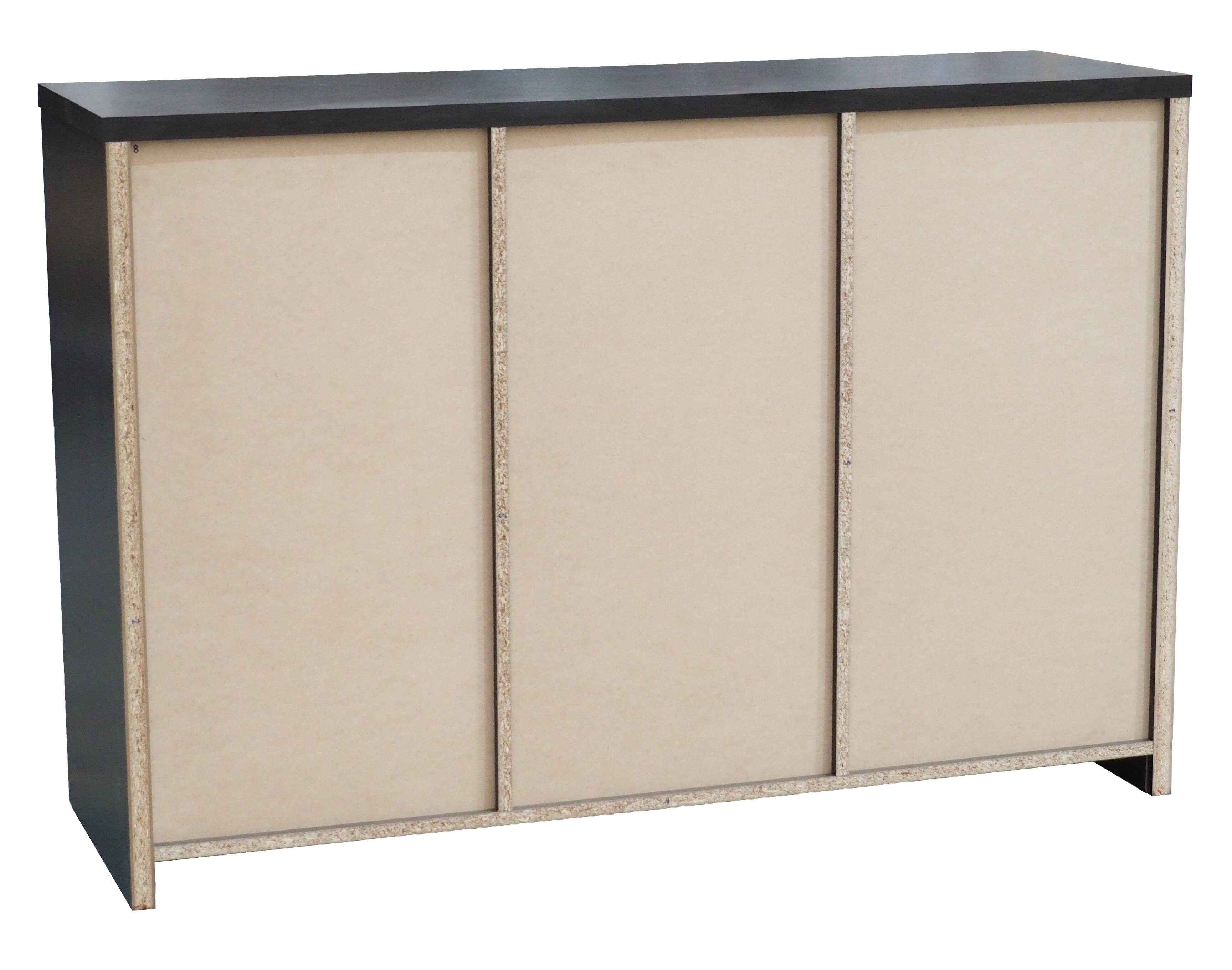 Alt View 1. Kings Brand Furniture - Kings Brand Furniture Lebeau Buffet Storage Cabinet, Oak Chocolate - Dark Brown.