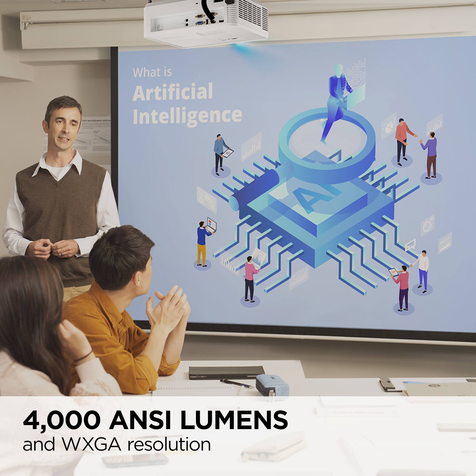 What is Artificial Intelligence? 6,000 ANSI Lumens and WXGA resolution