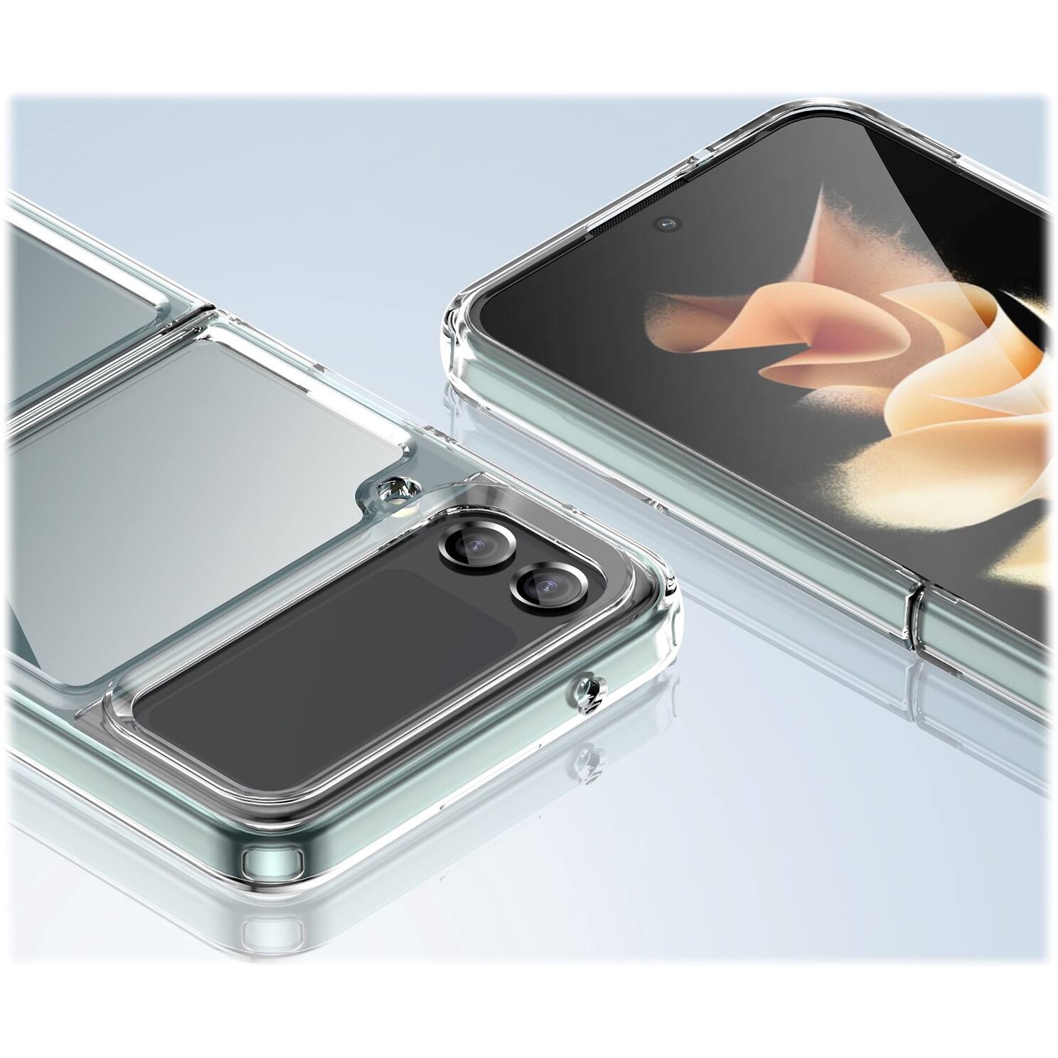 Alt View 16. SaharaCase - Hybrid-Flex Hard Shell Case for Samsung Galaxy Z Flip4 - Clear.