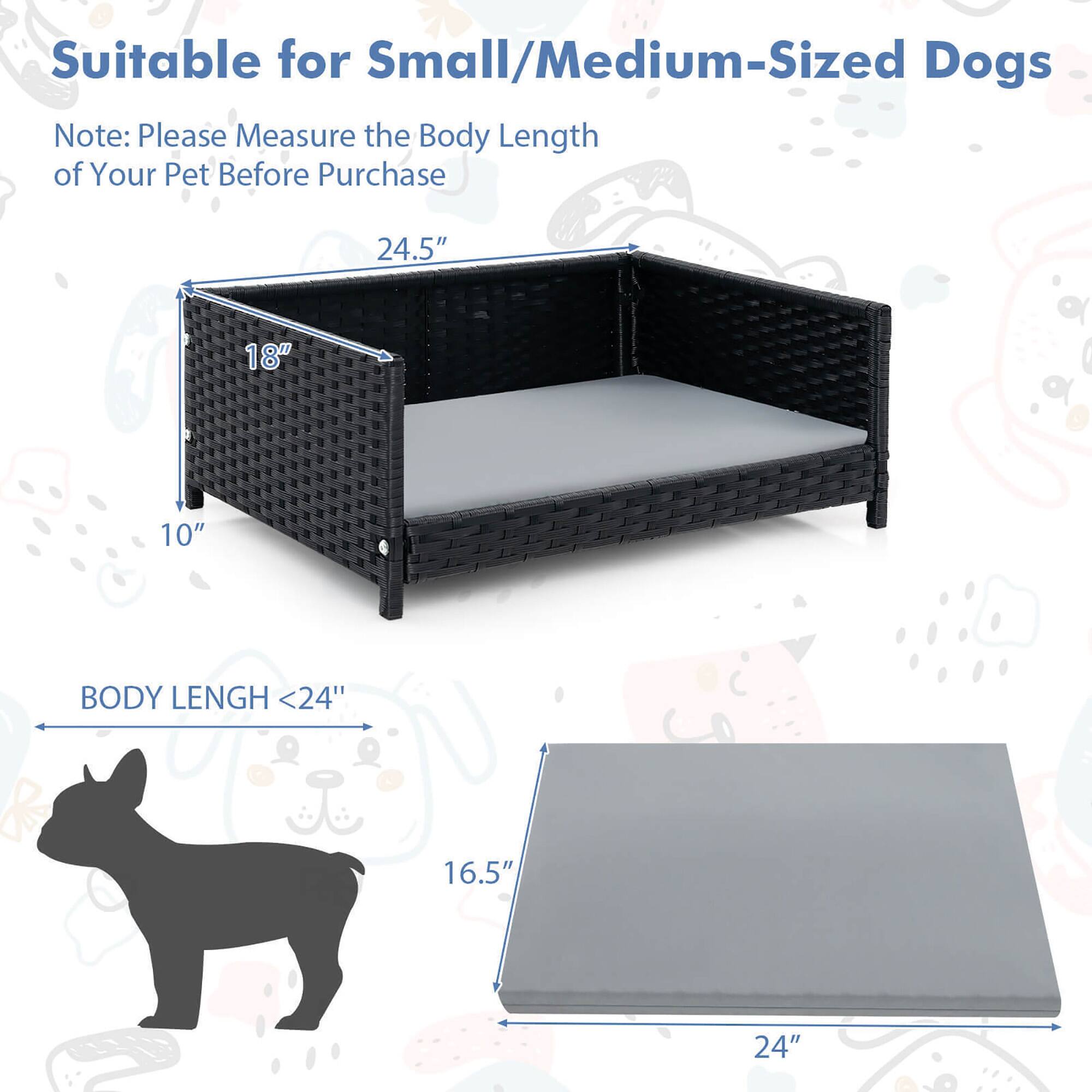Suitable for Small/Medium-Sized Dogs

Note: Please Measure the Body Length of Your Pet Before Purchase

24.5"  
18"  
10"  

BODY LENGTH <24"  

16.5"  
24"